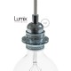 Suspension COPPA forme cloche en céramique Bleu de Cobalt fait main