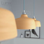 Suspension céramique forme cloche couleur Sable fait main Suspension céramique forme cloche couleur Sable fait main