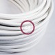 câble textile blanc effet soie