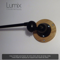 Support mural pour applique lampe Jieldé - 4 essences de bois massif aux choix