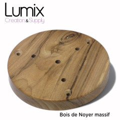 Support en bois massif de noyer pour applique jielde