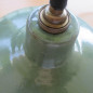 Ancienne suspension émaillée de couleur verte type industriel