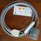 Lampe baladeuse à douille silicone grise et câble textile lin gris