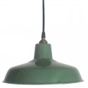 Vintage enamelled green lamp