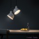 Pendant light Broadway en métal émail noir