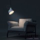Pendant light Broadway en métal émail noir