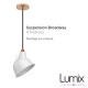 Pendant light Broadway en métal émail noir