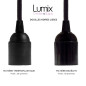 Lampe baladeuse câble textile souple Lilas effet soie Lampe baladeuse câble textile souple Lilas effet soie