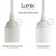 Portable lamp with flexible linen textile cable natural color