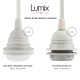 Lampe baladeuse câble textile en Lin souple couleur gris anthracite