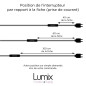 Lampe baladeuse câble textile souple Bleu Azur effet soie Lampe baladeuse câble textile souple Bleu Azur effet soie