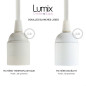 Lampe baladeuse câble textile souple Vert lime effet soie