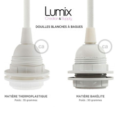 Lampe baladeuse câble textile souple Vert lime effet soie