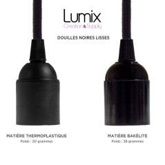 douilles lisses noires thermoplastique et bakélite