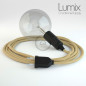 Lampe baladeuse câble textile EN JUTE NATUREL douille bakélite noire E27 avec interrupteur intégré Lampe baladeuse câble textile EN JUTE NATUREL douille bakélite noire E27 avec interrupteur intégré