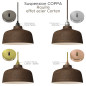 Suspension céramique COPPA forme cloche couleur Rouille fait main Suspension céramique COPPA forme cloche couleur Rouille fait main