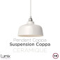 Suspension céramique blanche COPPA forme cloche fait main Suspension céramique blanche COPPA forme cloche fait main