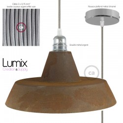 Rust effect industrial style ceramic pendant lamp
