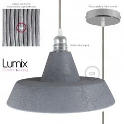 Industrial style ceramic pendant lamp with cement effect