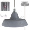 Pendant light céramique style industrielle type gamelle blanche