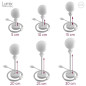 Lampe à poser configurable avec ou sans abat-jour tissus