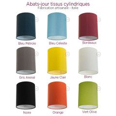 Lampe à poser configurable avec ou sans abat-jour tissus