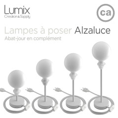 Lampe à poser configurable avec ou sans abat-jour tissus