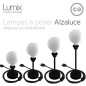 Lampe à poser configurable avec ou sans abat-jour tissus