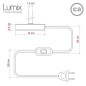 Lampe à poser configurable avec ou sans abat-jour tissus