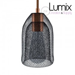 GhostBell lampshade black metal with copper socket