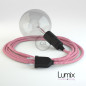 Lampe baladeuse câble textile ZIG ZAG FUSCHIA, douille thermoplastique avec interrupteur intégré Lampe baladeuse câble textile ZIG ZAG FUSCHIA, douille thermoplastique avec interrupteur intégré