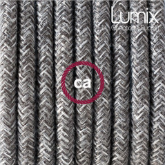 Lampe baladeuse E27 câble textile LIN ANTHRACITE, douille thermoplastique avec interrupteur intégré