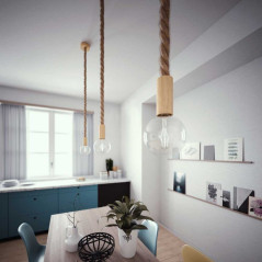 Suspension grosse corde 30 mm en jute