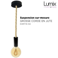 Suspension grosse corde 16 mm en jute