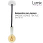 Suspension grosse corde 16 mm noir brillant