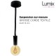 Pendant light grosse corde 30 mm en jute