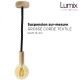 Pendant light grosse corde 30 mm en jute