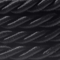 Suspension grosse corde 16 mm noir brillant