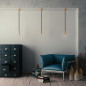 Suspension grosse corde 16 mm noir brillant