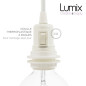Lampe baladeuse câble textile BLEU AZUR, douille thermoplastique avec interrupteur intégré Lampe baladeuse câble textile BLEU AZUR, douille thermoplastique avec interrupteur intégré