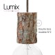 Suspension multiple 5 lampes grande rosace aluminum imprimé motif palette couleur