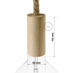 Suspension grosse corde 30 mm en jute