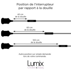 Lampe baladeuse câble textile souple Vert lime effet soie