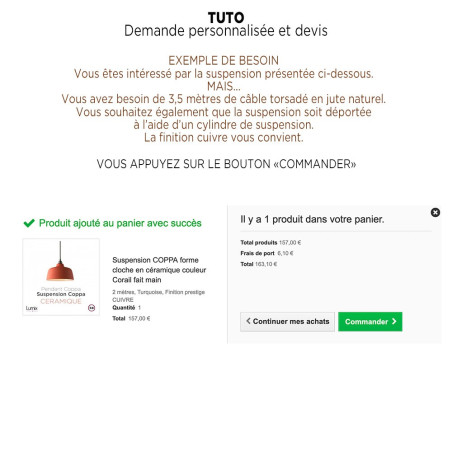 TUTO pour une demande personnalisée ou devis - LUMIX CREATION