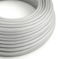 Lampe baladeuse câble textile ARGENT, douille thermoplastique avec interrupteur intégré Lampe baladeuse câble textile ARGENT, douille thermoplastique avec interrupteur intégré