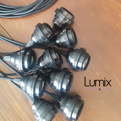 Suspension multiple de 6 à 14 lampes - montage complet sur-mesure