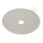 Suspension abat-jour plat céramique motif effet rouille intérieur blanc