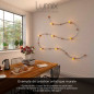 Kit Guirlande lumineuse pour l'intérieur avec câble textile et accessoires en bois