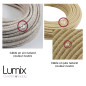 Poutre lumineuse bois de chêne massif 6 lampes douilles porcelaines noires 220V - environ 100 cm de long sur 7 x 7cm