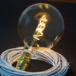 Ampoule géante Globe dorée G200 à filament led double spirale 5 W-E27-220 Volts